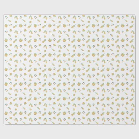 Waterverf Fruitkerst Cadeaupapier (Vlak)