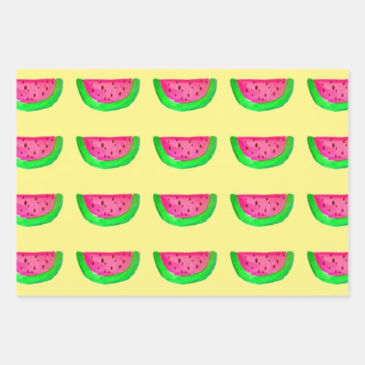 Waterverf fruitkleurrijke pop kunstfruitig ontwerp inpakpapier vel (Voorkant)