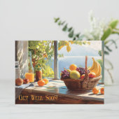 Waterverf fruitmand wordt snel goed kaart (Staand voorkant)