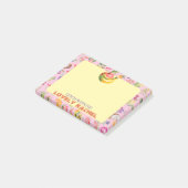 Waterverf Fruitpatroon Aangepaste Roze Lunchbox Post-it® Notes (Schuin)