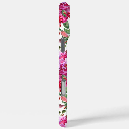 Waterverf Fuchsia bloeit Case-Mate iPhone Case (Achterkant / Rechts)