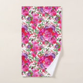 Waterverf Fuchsia Bloesems Bad Handdoek (Handdoek)