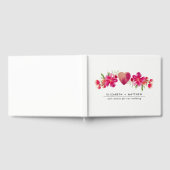 Waterverf Fuchsia Floral Painting Wedding Gastenboek (Volledig)