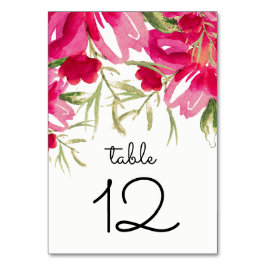 Waterverf Fuchsia Flowers Wedding Kaart