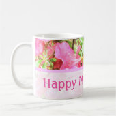 Waterverf Fuchsia Hydrangeas Message Coffee Mok (Links)