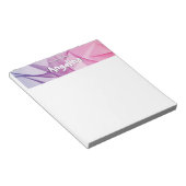 Waterverf fuchsia paarse splash letter notitieblok (Schuin)