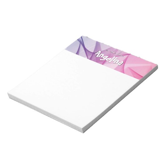 Waterverf fuchsia paarse splash letter notitieblok (Linkerzijde)