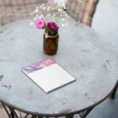 Waterverf fuchsia paarse splash letter notitieblok