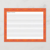 Waterverf Fuchsia Vrijgezellenfeest Recept Kaart (Achterkant)