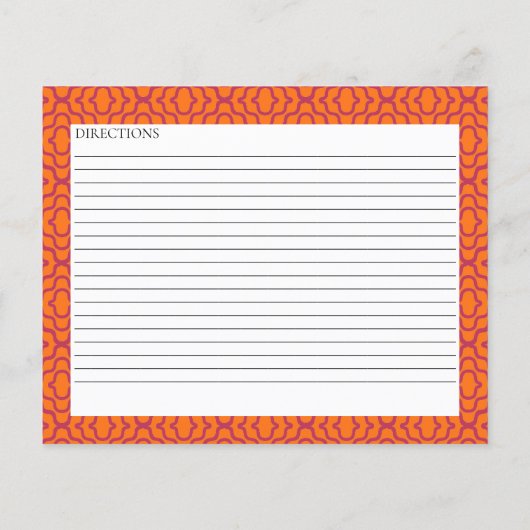 Waterverf Fuchsia Vrijgezellenfeest Recept Kaart (Achterkant)