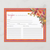 Waterverf Fuchsia Vrijgezellenfeest Recept Kaart (Voorkant)