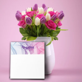 Waterverf fucshia blauw splash letter notitieblok