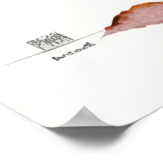 Waterverf Fuji monteren Poster (Hoek)