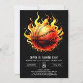 Waterverf Fun Basketbal Verjaardag Kaart (Voorkant)