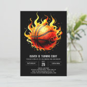 Waterverf Fun Basketbal Verjaardag Kaart (Staand voorkant)