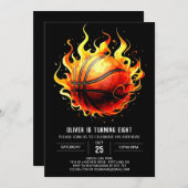 Waterverf Fun Basketbal Verjaardag Kaart (Voorkant / Achterkant)