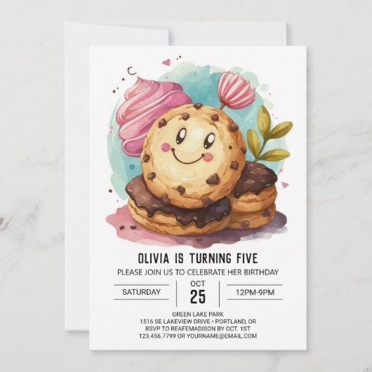 Waterverf Fun Boho Cookies Verjaardag Kaart (Voorkant)