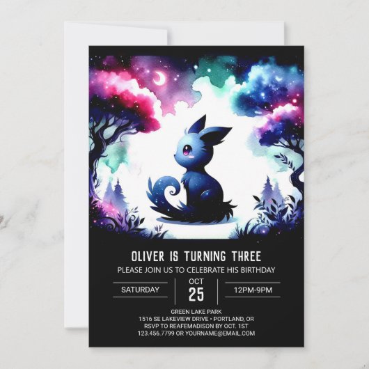 Waterverf Fun Cat Verjaardag Kaart (Voorkant)