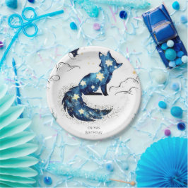 Waterverf Fun Fox Verjaardag Papieren Bordje