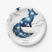 Waterverf Fun Fox Verjaardag Papieren Bordje (Voorkant)