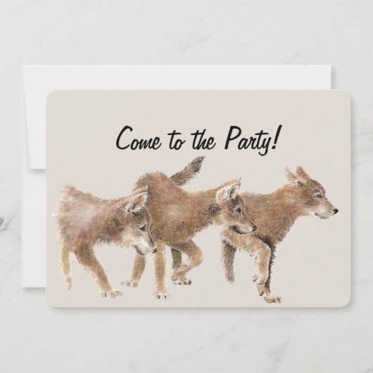 Waterverf Fun Horse Birthday Custom Invite Kaart (Voorkant)