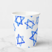 Waterverf Fun Messy Cool Blue Star of David Papieren Bekers (Links)