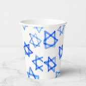 Waterverf Fun Messy Cool Blue Star of David Papieren Bekers (Rechts)