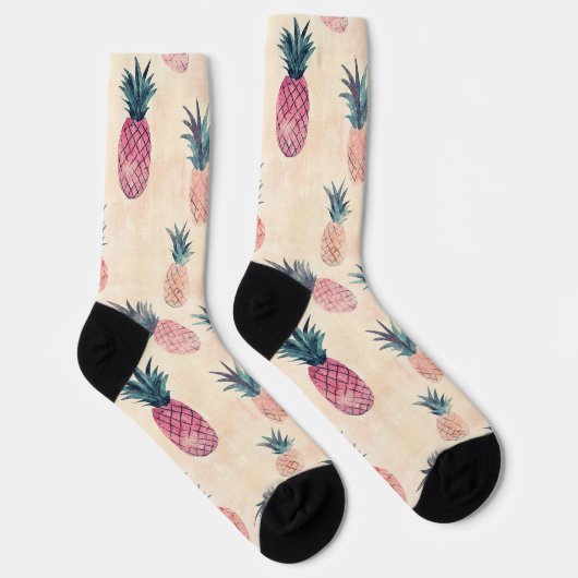 Waterverf Fun Pineapple Sokken (Rechts)