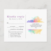 Waterverf Fun RSPV Aankondigingskaart (Achterkant)