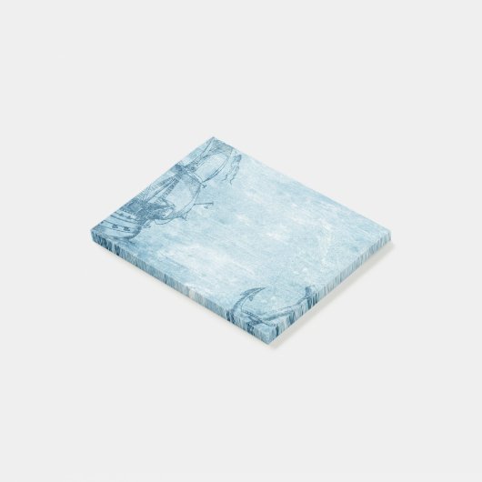 Waterverf Fun zeilschip Post-it® Notes (Schuin)