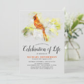 Waterverf - Funeral Celebration of Life Kaart (Staand voorkant)