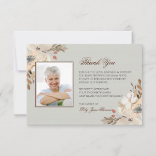 Waterverf Funeral Hartelijk dank Memorial Card Bedankkaart