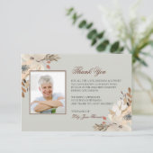 Waterverf Funeral Hartelijk dank | Memorial Card Bedankkaart (Staand voorkant)