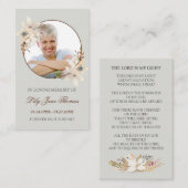 Waterverf Funeral Prayer Card | In het liefdevol g Visitekaartje (Voorkant / Achterkant)