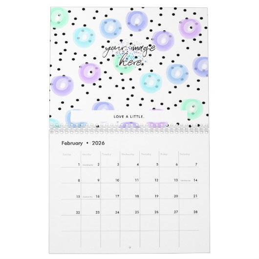 Waterverf Funfetti Kalender (Feb 2026)