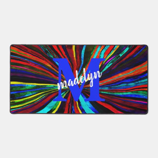 WATERVERF FUNKY STRIPE MONOGRAM ONTWERP BUREAUMAT (Voorkant)