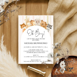 Waterverf Funny Animals Budget Oh Baby shower Kaart