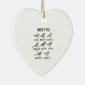 Waterverf Funny Bird Lover Keramisch Ornament (Rechts)