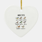 Waterverf Funny Bird Lover Keramisch Ornament (Voorkant)