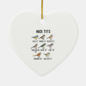 Waterverf Funny Bird Lover Keramisch Ornament (Achterkant)