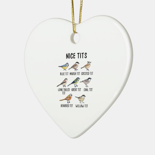 Waterverf Funny Bird Lover Keramisch Ornament (Links)