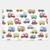 Waterverf Funny Cars Pattern Inpakpapier Vel (Voorkant)