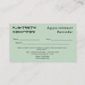 Waterverf Funny Dog Groomers Boutique Blue Afsprakenkaartje (Achterkant)