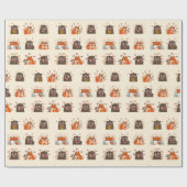 Waterverf Funny Emoji Beren Animal Humor Art Cadeaupapier (Vlak)