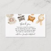 Waterverf Funny Forest Baby Animals Hartelijk dank Informatiekaartje (Voorkant)