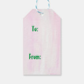 Waterverf Funny Labrador en Gnome Kerstmis Cadeaulabel (Achterkant)