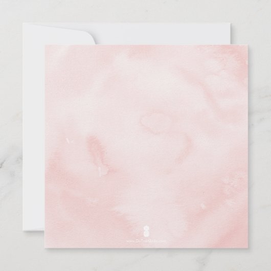 Waterverf Galantine Uitnodigingen Verjaardagsfeest (Achterkant)