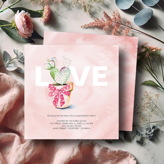 Waterverf Galantine Uitnodigingen Verjaardagsfeest