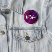 Waterverf Galaxies paarse roze Custom Ronde Button 5,7 Cm (In situ)
