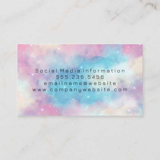 Waterverf Galaxy Achtergrond Visitekaartje (Achterkant)